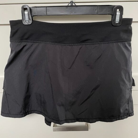 ivivva by Lululemon Set the Pace Skort/Skirt Black Sz 14 Girls/XS Women - Picture 2 of 15